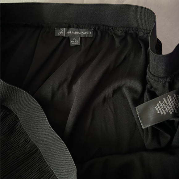 Adrianna Papell Clip Dot Pleat Skirt in Black Size XL - Picture 4 of 7